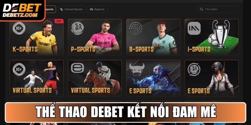 Thể Thao DEBET 1 Sảnh Thể Thao nhà cái DEBET - Cổng kết nối đam mê